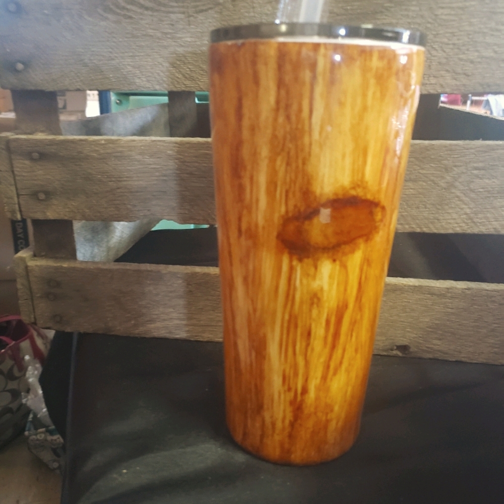 24 oz hogg woodgrain custom tumbler
